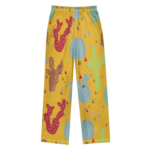 Cactu with Thorn Boys Pants Boys Athletic Pants Long Pant for Boywith Pockets Wide-Leg Size 6-14Y2