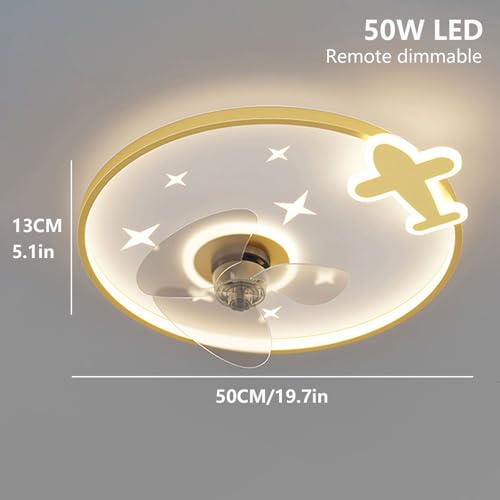 Ventilateur de plafond avec éclairage télécommandé idéal chambre - 4