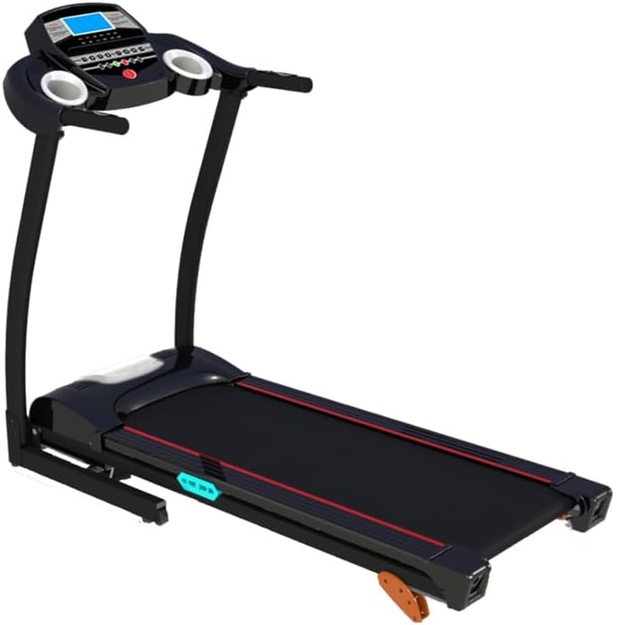 Overall view of the Fit GHNC-140S treadmill, showing its compact design and transport wheels.