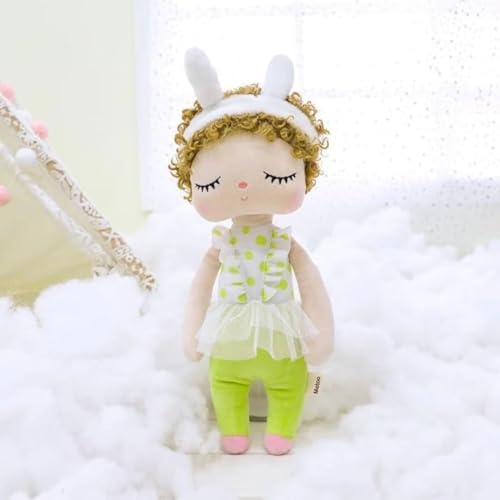 Boneca Metoo Doll Angela Cachos Coelha Verde 35cm