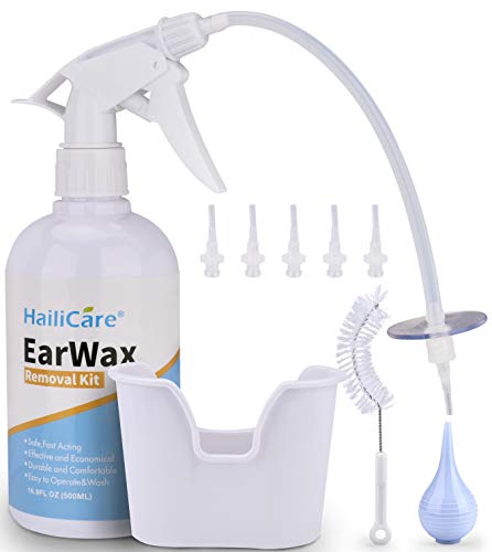 Ear Wax Removal Kit - HailiCare Ear Washer Bottle System for Ear Cleaning