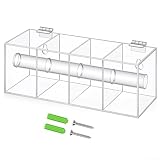 Spelonify Acryl-Aufkleberhalter, Wandmontage, Spender mit quadratischen Fächern, transparente Klebeband-Aufbewahrungsbox