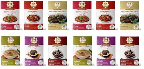 Image of Mirza Sahab Kitchen Masala Spices Delight • Dum Ka Keema Masala • Haleem Masala • Kaleji Masala • Paya Masala • Kofta • Keema Masala, Variety Pack, 10.58 oz / 300 g (Pack of 2)