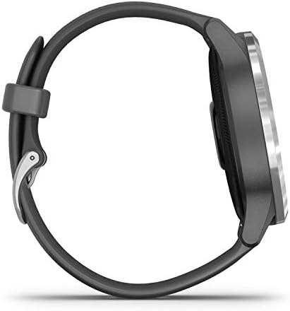 Garmin vívoactive 4  waterproof GPS fitness smartwatch with training plans & animated exercises. Heart rate monitor, 20 sports apps, 8 days battery life, music player, silver/dark grey