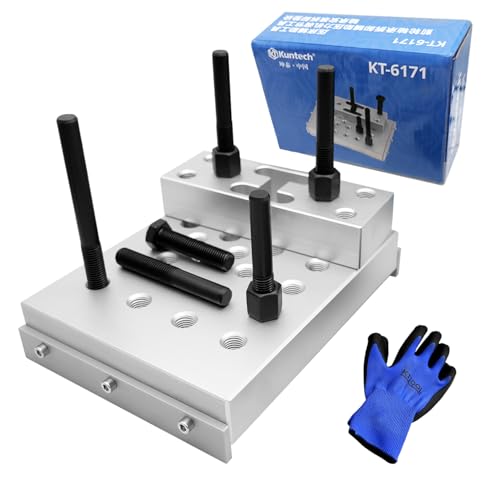 Image of KTTOOL Universal Drill Press Support Block Plate Tool Set Kit, 30 Ton – Bearing and Bushing Repair Removal Installation
