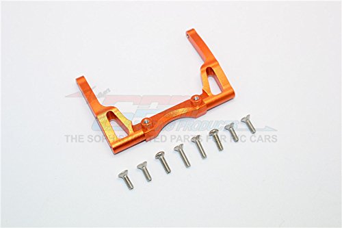 Thunder Tiger Kaiser XS Upgrade Parts Aluminum Front/Rear Chassis Stabilized Mount - 1Pc Set Orange