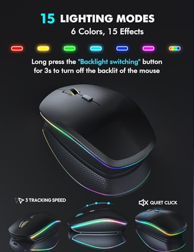 Trueque Wireless Keyboard And Mouse Combo - Rgb Backlit thumb #4