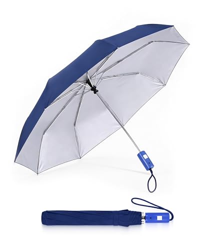 Image of Destinio Umbrella for Women, Umbrella for Men - Automatic 3 Fold Windproof with Travel Cover with Auto Open and Close