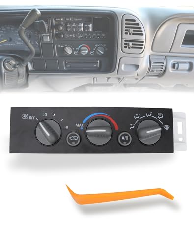 Flecto HVAC AC Heater Climate Control Module Switch Compatible with 1996-1999 Chevy GMC C/K Series Truck Tahoe Suburban Yukon - Replaces 16231175, 599-007, 15-72548 - Without Rear Defogger