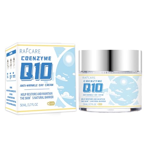 AFCARE Advanced Coenzyme Q10 Anti-Wrinkle Face Cream, Daily Moisturizer, Hydrates & Reduces Fine Lines with Vitamin E & Hyaluronic Acid 1.7 Fl Oz