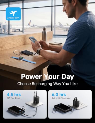 YBYP 15000mAh Portable Charger Power Bank, 50% Smaller Built-in 4 Cables - image 5