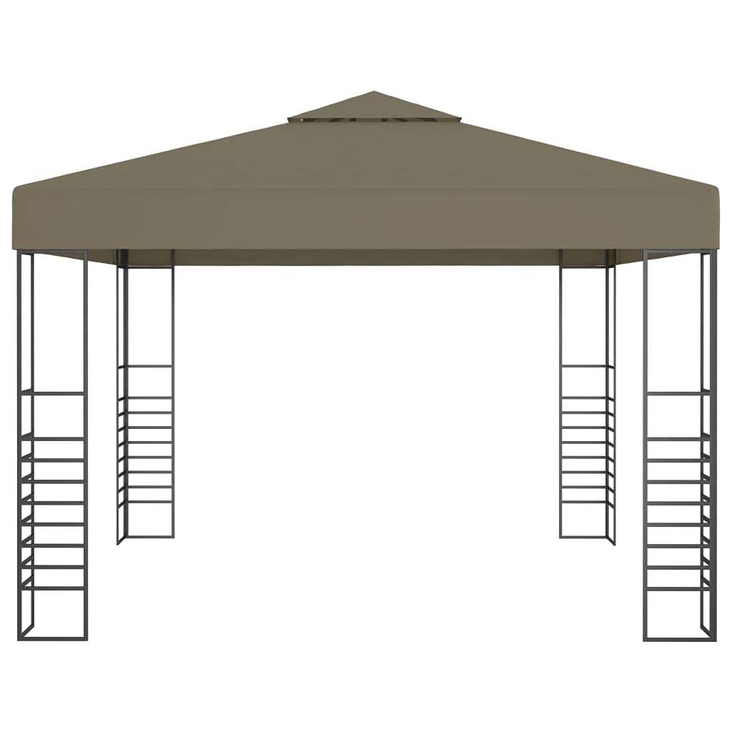 Namiot ogrodowy 3x3 m Taupe 180 g/m² | Stalowa rama, dach 100% poliester, podwójna wentylacja, na wesele, grill kempingowy