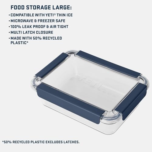 Image of YETI Plastic Food Storage Container, BPA Free, Locking & Airtight Lid, Microwave, Freezer, and Dishwasher Safe, Leak-Proof, Cooler and Thin Ice Compatible