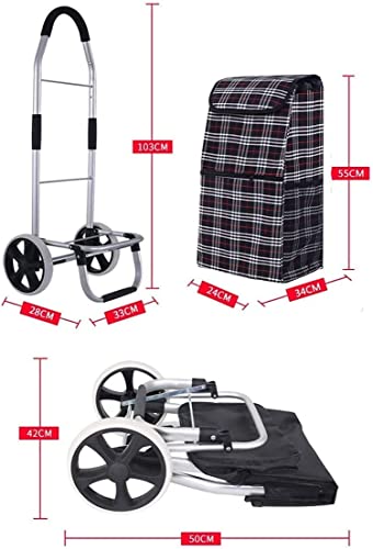 Einkaufstrolley Faltbarer Einkaufswagen Faltbarer Einkaufswagen, Leichter Einkaufswagen Mit 45-l-Tasche, Großes… – Bild 5