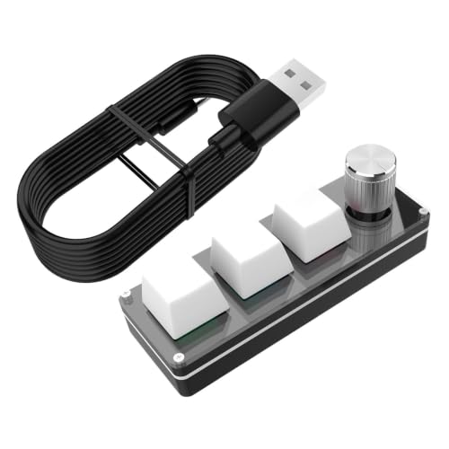 Clavier macro programmable mécanique silencieux en ABS 12 x 8 x 3 cm