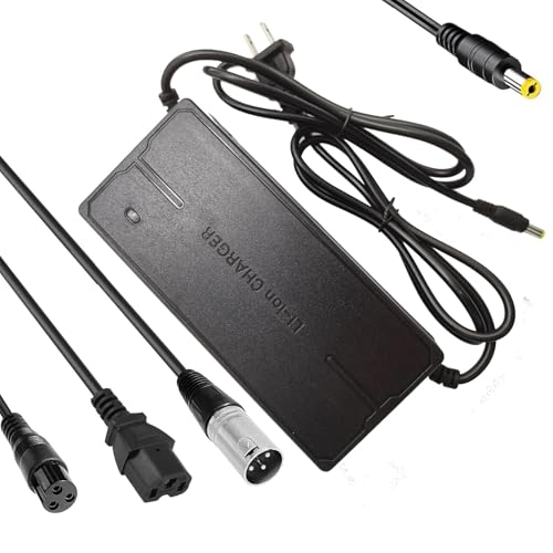 67.2V 3A Charger 4 Plugs for CityCoco 1000W Fat Tire Scooter, MotoTec Fatboy, Scooters and More 60V(16S) Lithium Battery H1-NVA H1NVA DSA-NVABF20 Supply DC plug/12mm 3 Prong/XLR/Cannon/IEC Plug