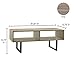 ClosetMaid 1315 Rectangular Wood Coffee Table with Storage Shelves, Gray