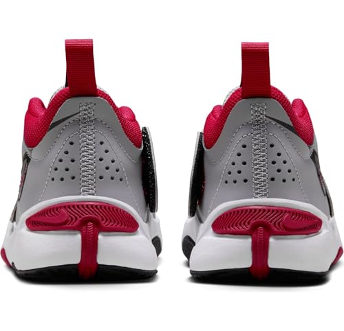 Nike Team Hustle D 11 Little Kids' Shoes (DV8994-006, Cement Grey/Black/White/Gym Red) Size 13