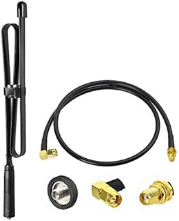 Bingfu Dual Band VHF UHF 136-460MHz 79cm Foldable CS Tactical SMA Female Ham Radio Antenna CS Aerial with 1M Extension Relocation Cable for Kenwood Baofeng BF-F8HP UV-5R UV-82 BF-888S GT-3 Ham Radio
