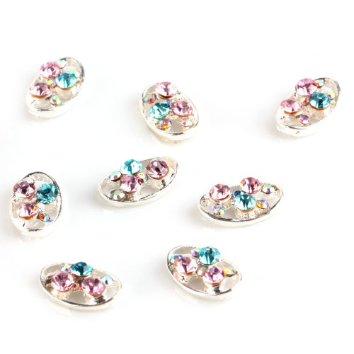 Vip Beauty Shop 10pcs Alloy Nail Art Tips 3d Style Rhinestone Glitters Beads DIY Decoration