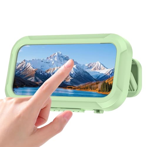 Protoence Porte-Smartphone Étanche pour Douche,Support pour Téléphone, Accessoires De - Support pour Mobile À Fixation Murale pour Salle De Bain,pour Lecture De Musique Et Vidéo Cuisine Appartement