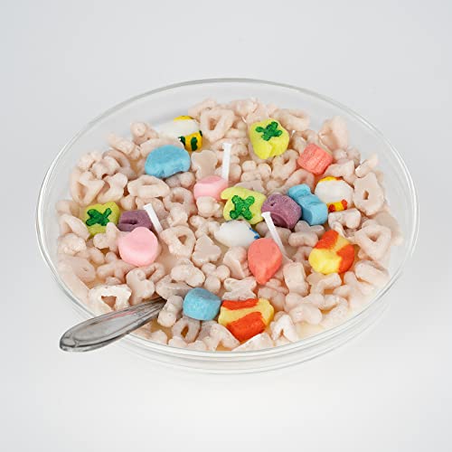 Scented Cereal Candle, Cereal Bowl Candle With Real Metal Spoon And Glass Bowl, Birthday Candle, 3 Wick Soy Wax Cereal Candle, Cute Room Decor With Vanilla Scent #TOP27