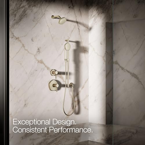 Regadera manual Kohler 27052-BV, función única, bronce cepillado miniatura 6
