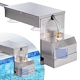OUJIMAI Llenador automático de agua para piscina, llenado automático, control de nivel de agua de cascada con válvula flotante para piscina, spa, estanque, piscina, llenado automático (plateado)