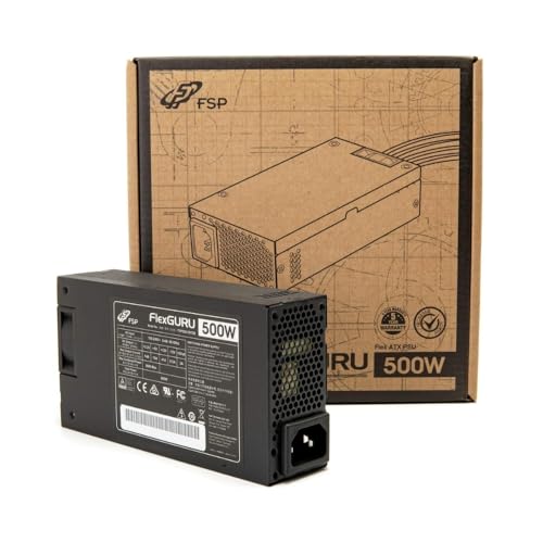 Image of FSP FlexGURU Pro Power Supply, Flex ATX 500W, 80 Plus Gold Certified PSU, Non-Modular, with Universal fix Bracket, Perfect for SFF PC, 1U IPC, and NAS Systems, etc. 5 Year Warranty(FSP500-50FDP)
