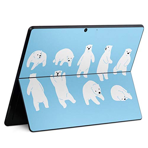 igsticker Surface Pro X 専用スキンシール サーフェス プロ エックス ノートブック ノートパソコン カバー ケース フィルム ステッカー アクセサリー 保護 016437 シロクマ 動物