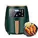 XER Friteuse sans Huile, 4.5L Friteuse À Air Intelligente avec Écran Tactile À Del Panier Antiadhésif Garder Au Chaud 7 Préréglages Friteuse À Air Saine sans Huile pour Friture Grillage