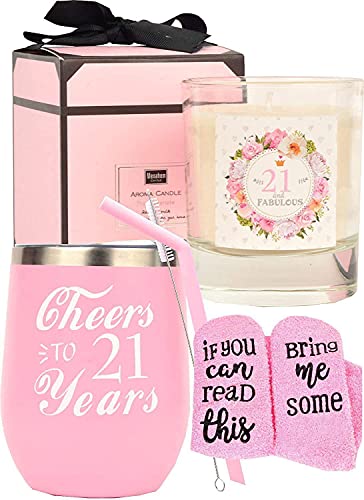 21st Birthday Gifts for Women, 21st Birthday, 21st Birthday Tumbler, 21st Birthday Decorations for Women, Gifts for 21 Year Old Woman, Turning 21 Year Old Birthday Gifts Ideas for Women