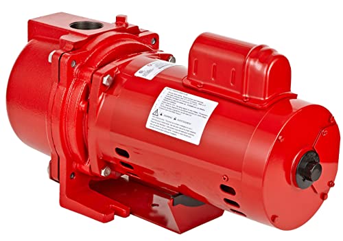 Red Lion Rl-Sprk150 115/230 Volt, 1.5 Hp, 71 Gpm Cast Iron Sprinkler/Irrigation Pump With Thermoplastic Impeller, Red, 97101501 #TOP7