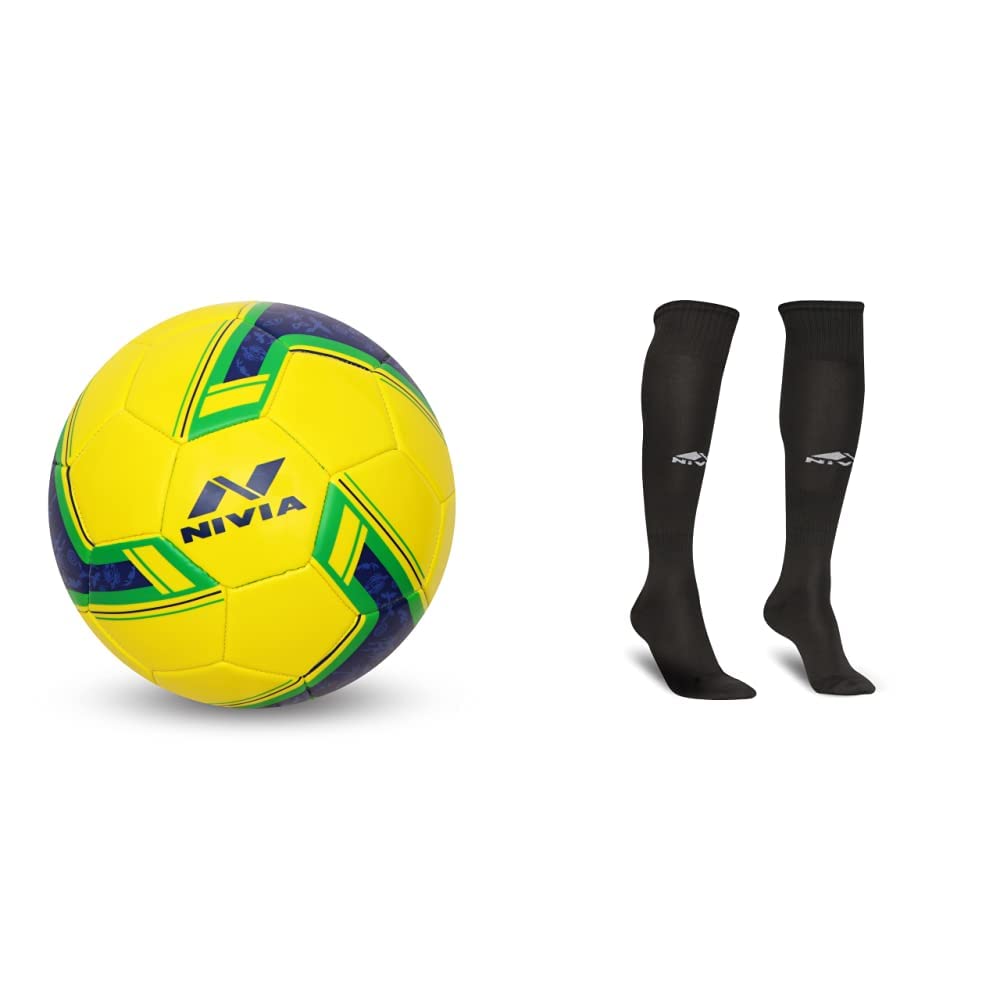 Nivia PVC 1019 Youth Brazil Football (Size 5, Yellow) and 728MBW Encounter Blend Stockings (Medium, Black) Combo (B08615ZPTF) Amazon Price History, Amazon Price Tracker