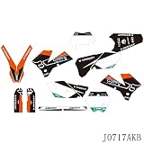 pegatinas ktm 125 exc 2006  MicroMall Para KTM EXC 125 200 250 300 400 450 525 EXC 2005 2006 2007 pegatinas de gráficos completos, kit de pegatinas de nombre de números personalizados