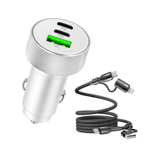Chargeur de voiture USB C double PD 82.5W triple port pour véhicule