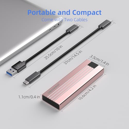 Caja externa para SSD M.2 NVME SATA 8TB USB 3.2 Gen 2 miniatura 5