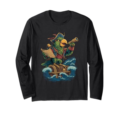 Parrot Pirate Waves Aesthetic Parrot Lover ����T�V���c