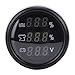 Bnineteenteam 52mm 3 in 1 Digital Gauge, Water Level Sewage Voltage Monitor with Intelligent Alarm for Car Marine Boat RV, Blue Display (Black Dial Black Bezel)