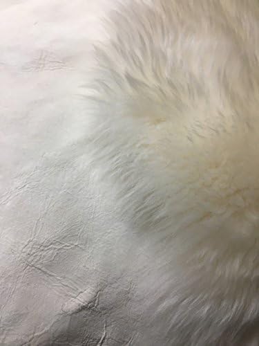 Miniatura 3 de Lambzy Shapes Alfombra de piel de oveja genuina blanca natural con tres pieles lado a lado