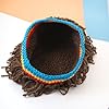 LXOrdora Men's Knit Dreadlock Hat Beanie Hip Hop Cap Funny Headgear Brown #4
