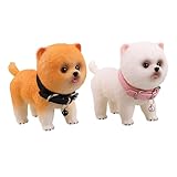 Utilisation polyvalente : parfait pour la décoration de chambre, les ornements de bureau ou comme une attention pour répandre la et la chaleur à proches, statue de chiot, figurines de chien réalistes