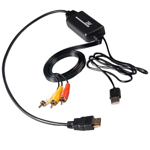 Oxxggkao Adaptador de video a HDTV de fácil configuración para una transferencia suave de pantallas analógicas a digitales, dispositivo VCR a convertidores