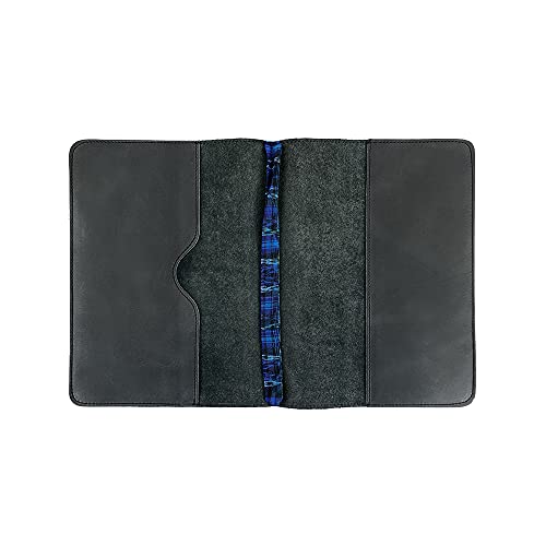 Image of Hide & Drink, Journal Cover Compatible with Moleskine XL (7.5 x 9.75 in) with Strap, Refillable Case, Personal Planner, Full Grain Leather, Handmade Office & Work Essentials, Charcoal Black