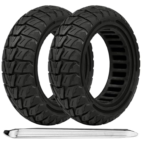 10x2.75/10x2.70-6.5 Electric Scooter Solid Tire, 70/65-6.5 Tire Replacement for Hover-1 Alpha, Hiboy Titan PRO, Emove Cruiser, Evercross H5,Dualtron 3,Speedway 5,Kugoo G-Booster G2 Pro- Black (2PCS)