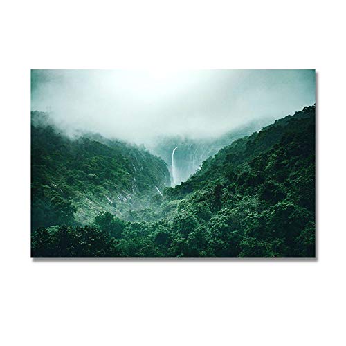 Tableau moderne vert 40x80cm pour réveiller un mur blanc vide