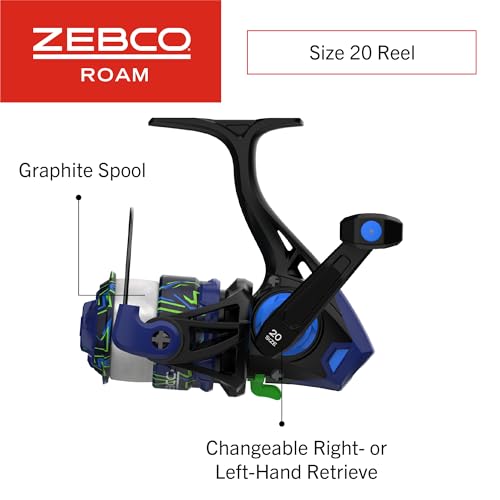 Zebco Roam Carrete de Pesca reversible con fibra de vidrio 3
