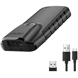 NETUM Bluetooth 2D Barcode Scanner, 3-in-1 Small Portable QR Bar Code Reader Automatic Wireless Gun Scan Back Clip Work with Tablet iOS Android Windows MacOS for Warehouse Inventory POS (2D - E800)