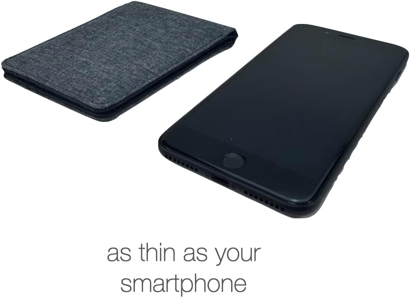 RFID Blocking Full Size Bifold Wallet with 8 Slots, 1 Key Pocket, Cash Divider, and Large ID window, Come with ECO-friendly Gift Box (Canvas, Space Gray) - Image 5