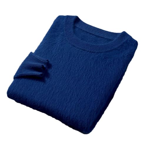 Men's Long Sleeve Sweater Round Neck Large Size Loose Knitted Sweater Warm Top